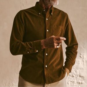 Buck Mason Brown Cord Pocket Shirt in Size Medium